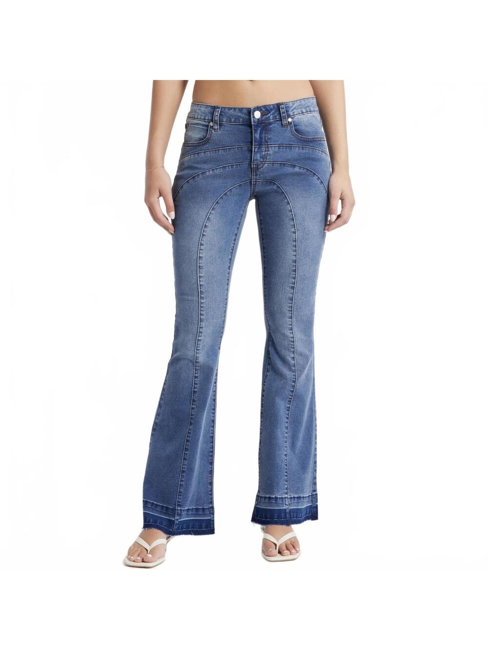 PTCL 70s Curved Seam Flare Jeans Blue Indigo NWT Size 27